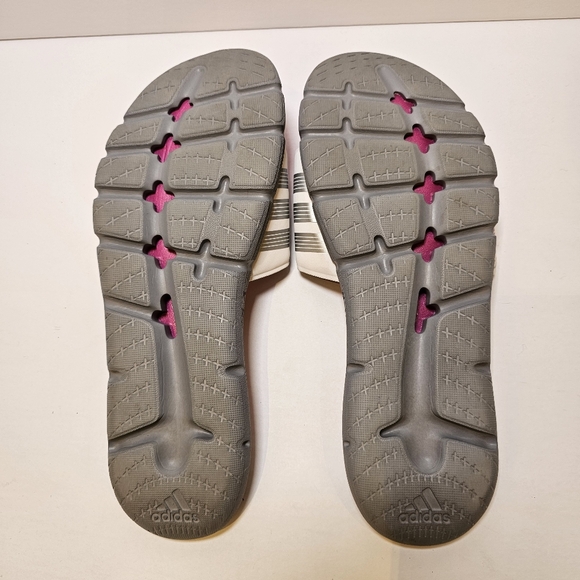 Adidas Supercloud white grey and pink slides size W9 US - Picture 3 of 5